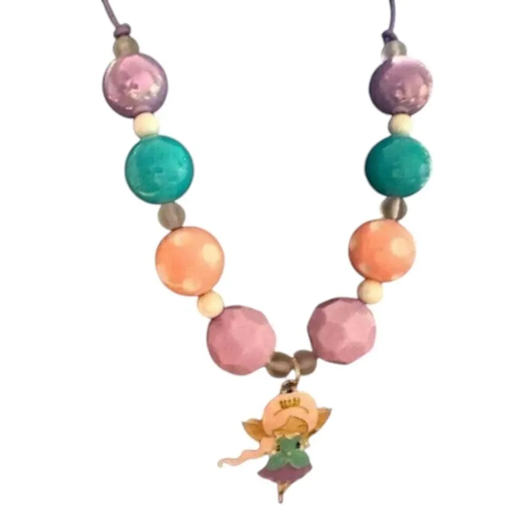 NWOT - Toddler/Girls Adjustable Beaded Necklace Ballerina Pendant - Ballet